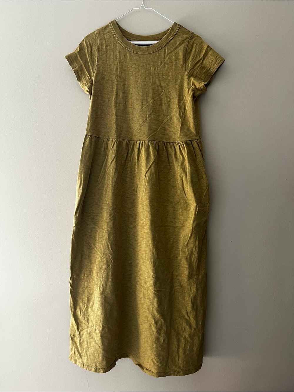Universal thread short sleeve slub cotton tshirt dress
